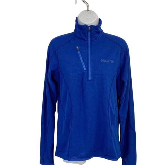 MARMOT Ladies Royal Blue Quarter-Zip Pullover - Picture 1 of 8